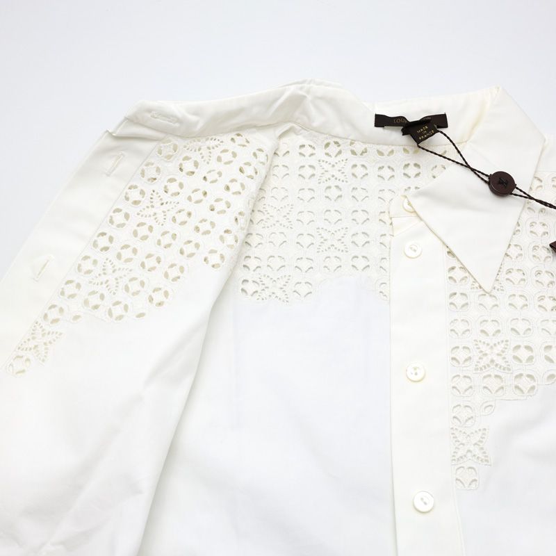 美品 LOUIS VUITTON レース　ブラウス 楠本質店/元住吉】ほぼ未使用品 ルイヴィトン レース シャツ ブラウス