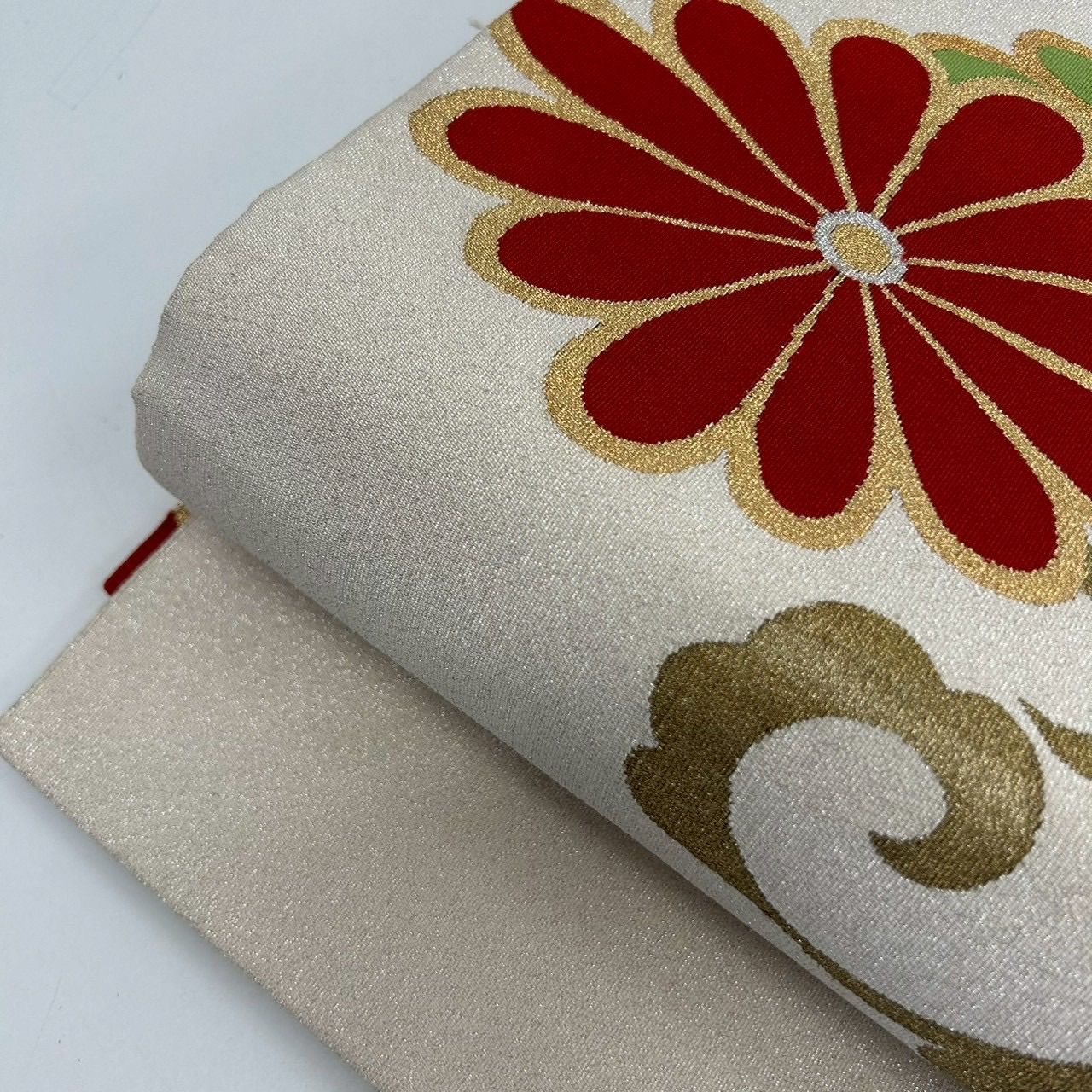 綴れ 名古屋帯 正絹 金銀糸織り込み 花唐草 八寸 MA-1024 - メルカリ