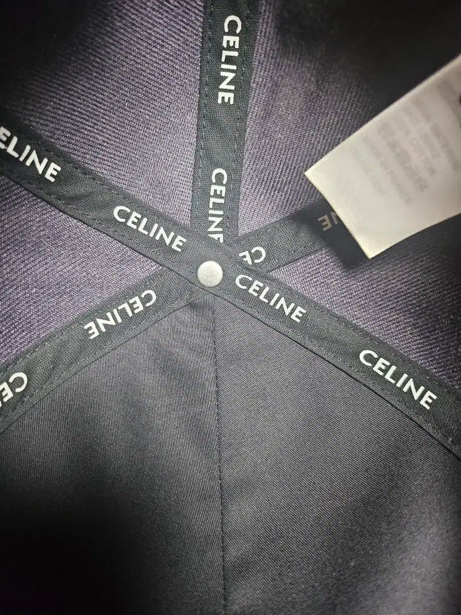 セリーヌ ストライプ ベースボールキャップ M