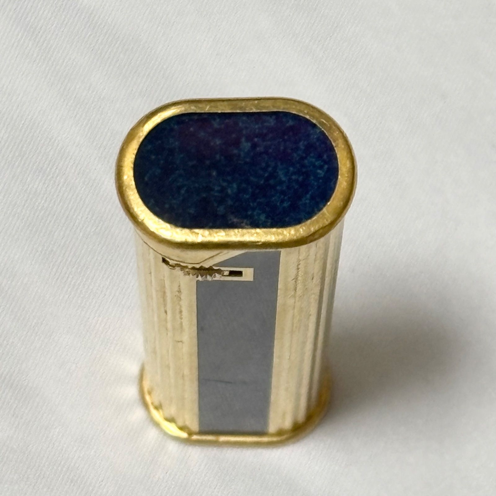 Dunhill ダンヒル ガスライター ネイビー ゴールド 喫煙具 タバコ 着火未 動作未 ハイスペック ライター本体 