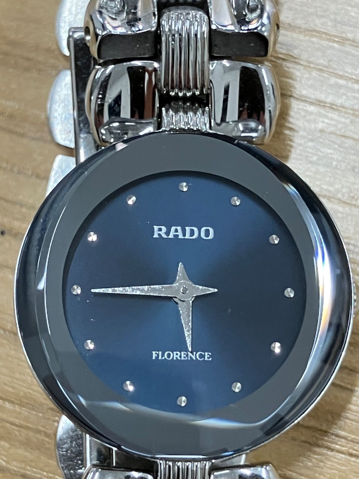 値下げ！RADO ラドー フローレンス シルバー ネイビー文字盤 腕時計