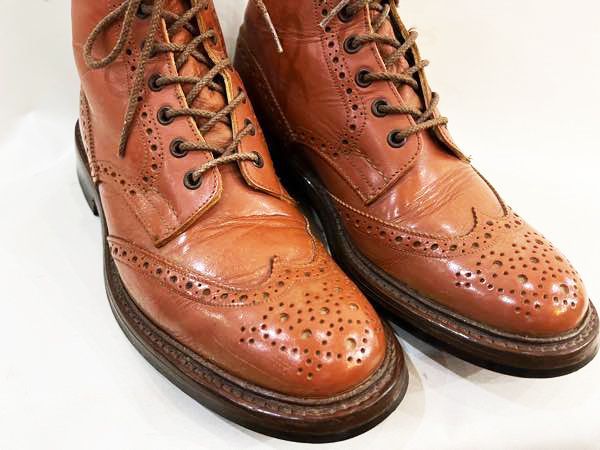 Tricker s トリッカーズ 2508D MALTON モールトン ウイングチップ カントリーブーツ Dainiteソール レースアップ メンズ ブーツ UK8.5