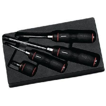 WJ106 ネプロス 樹脂柄クロスドライバセット 4本組 NTD1P04 4989433830162