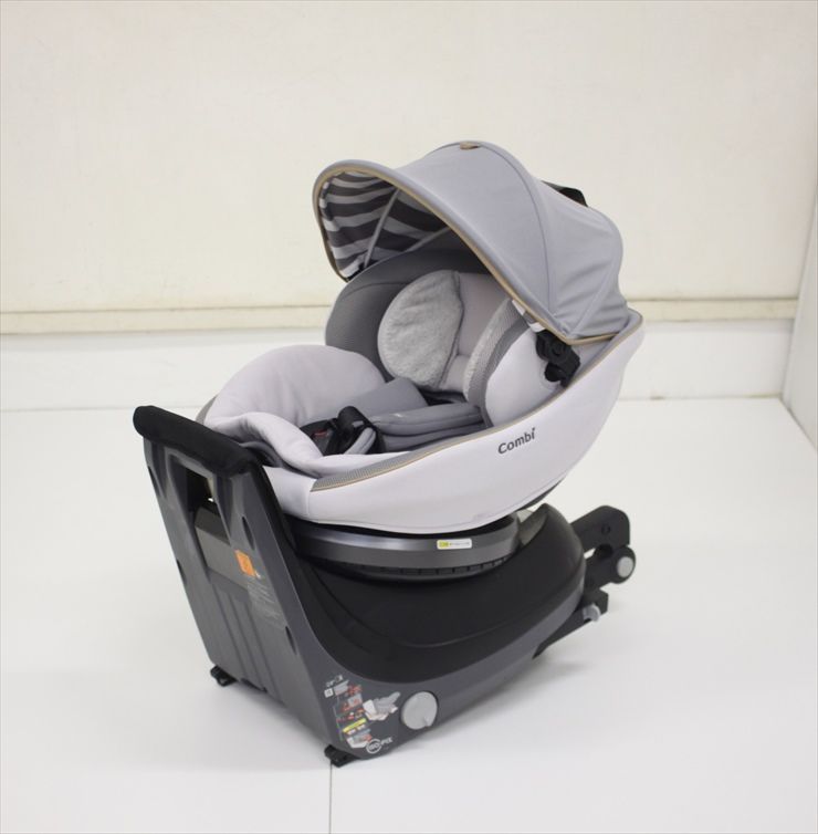 美品 クルムーヴ スマート ISOFIX エッグショック JL-540 グレー