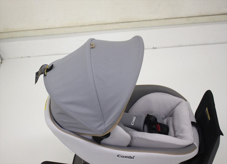 美品 クルムーヴ スマート ISOFIX エッグショック JL-540 グレー