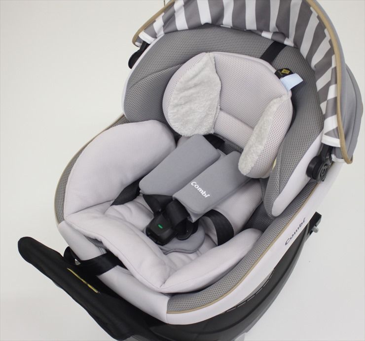 美品 クルムーヴ スマート ISOFIX エッグショック JL-540 グレー