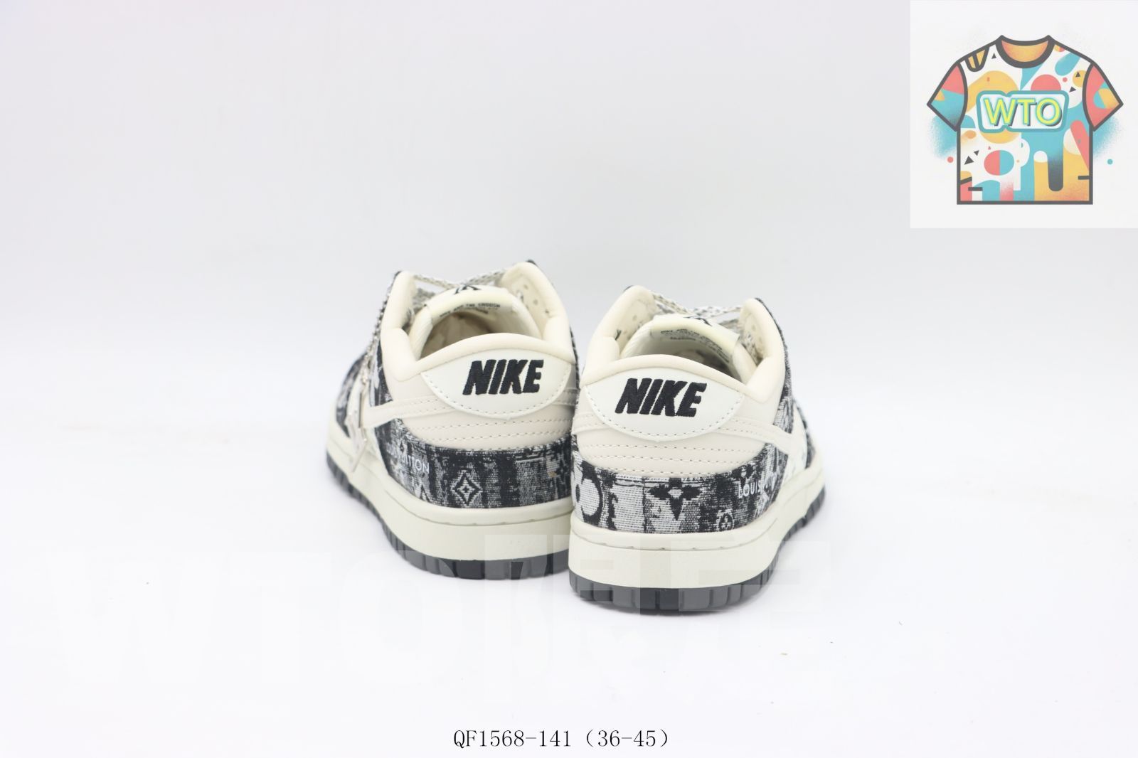  今日 ナイキ Nike スケートシューズ QF 1568-141 白黒-WTO輸入2 スニーカー キッズシューズ