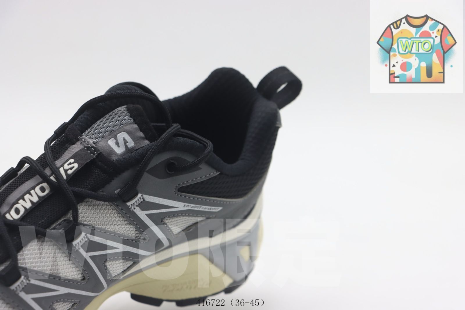  今日 サロモン ランニングシューズ ブラックグレー 416722-WTO輸入2 スニーカー キッズシューズ