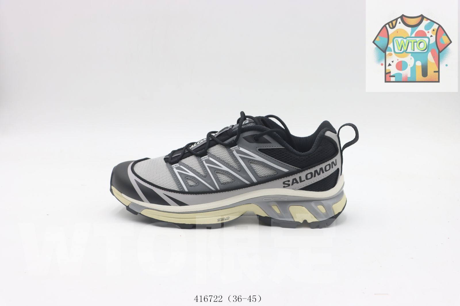 今日 サロモン ランニングシューズ ブラックグレー 416722-WTO輸入2