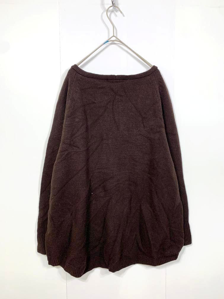 Plage プラージュ 16-080-922-5010-3-0 スーパーファインウールVネック プルオーバー sizeF 茶 レディース