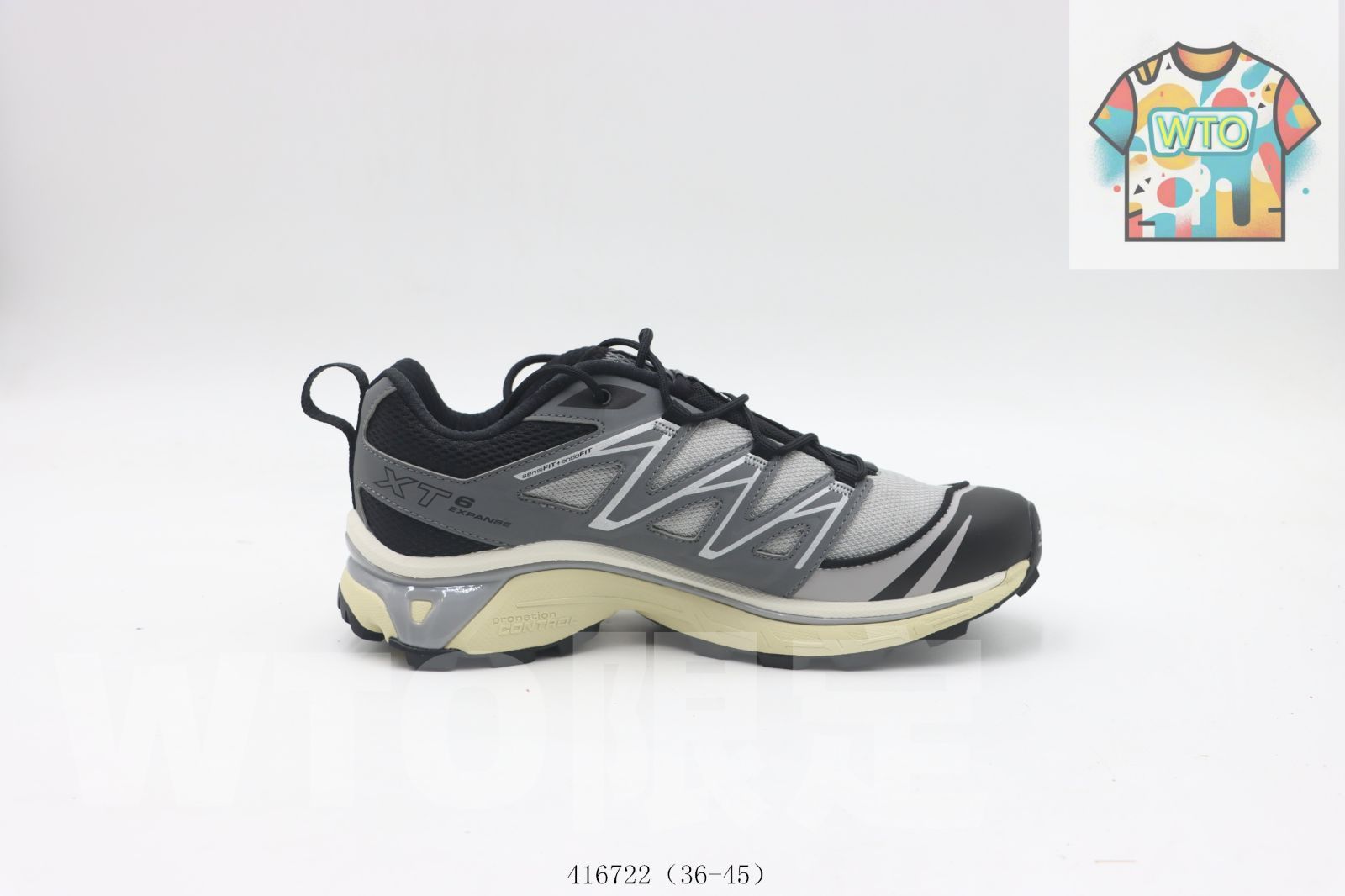 今日 サロモン ランニングシューズ ブラックグレー 416722-WTO輸入2