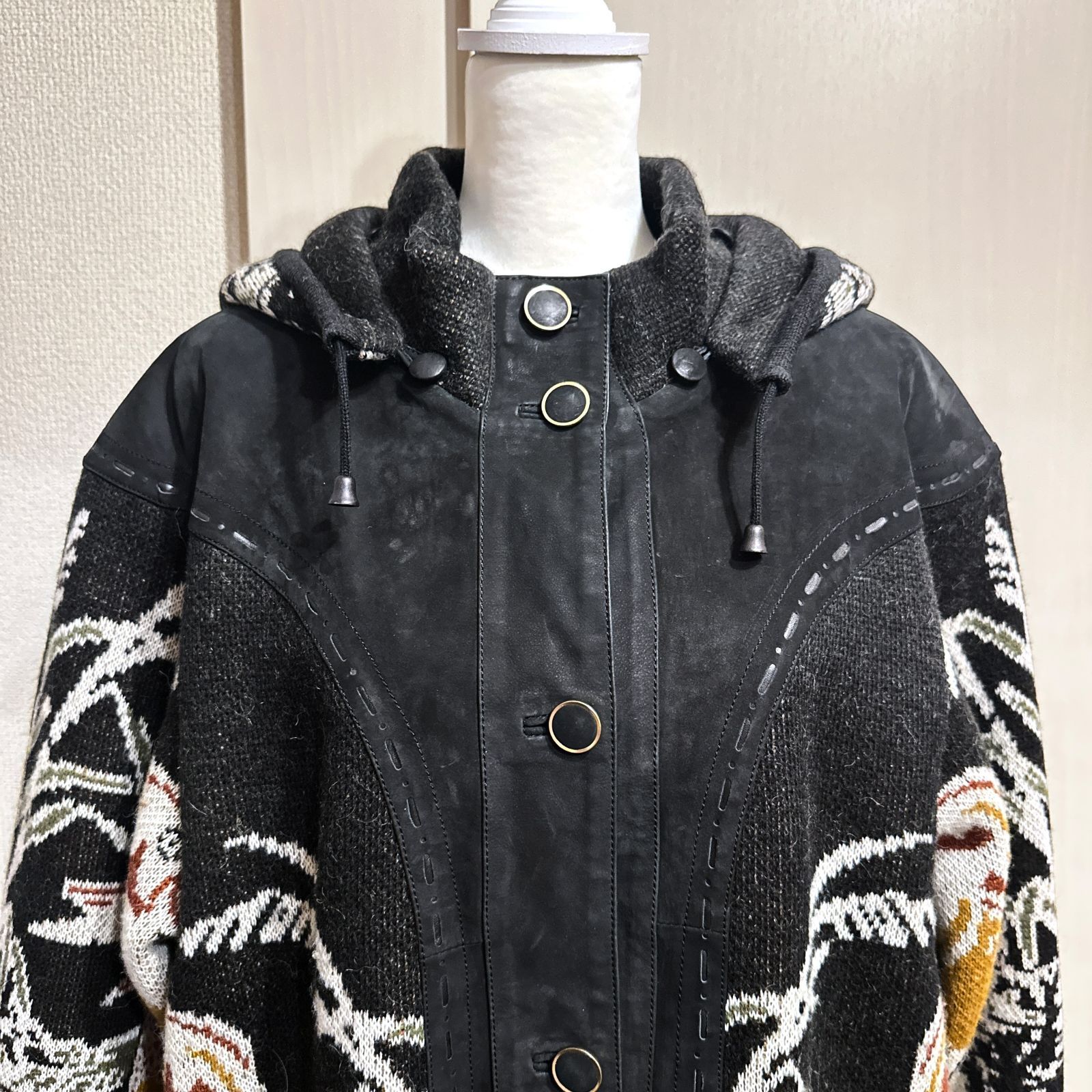 MUNPER セーターコート 鳥柄 サイズ40 ak649