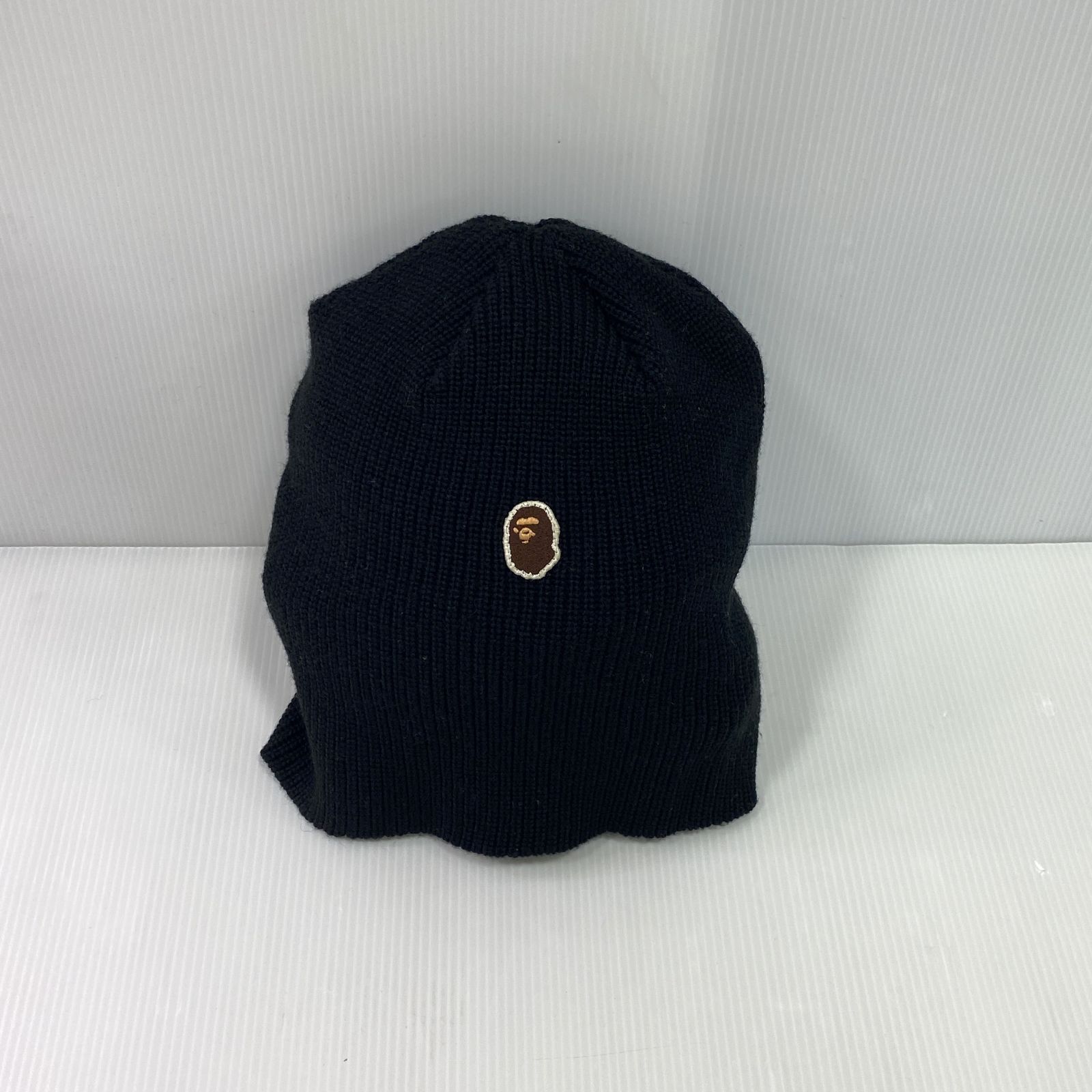 中古品】A BATHING APE アベイシングエイプ ビーニー 黒 帽子 GM