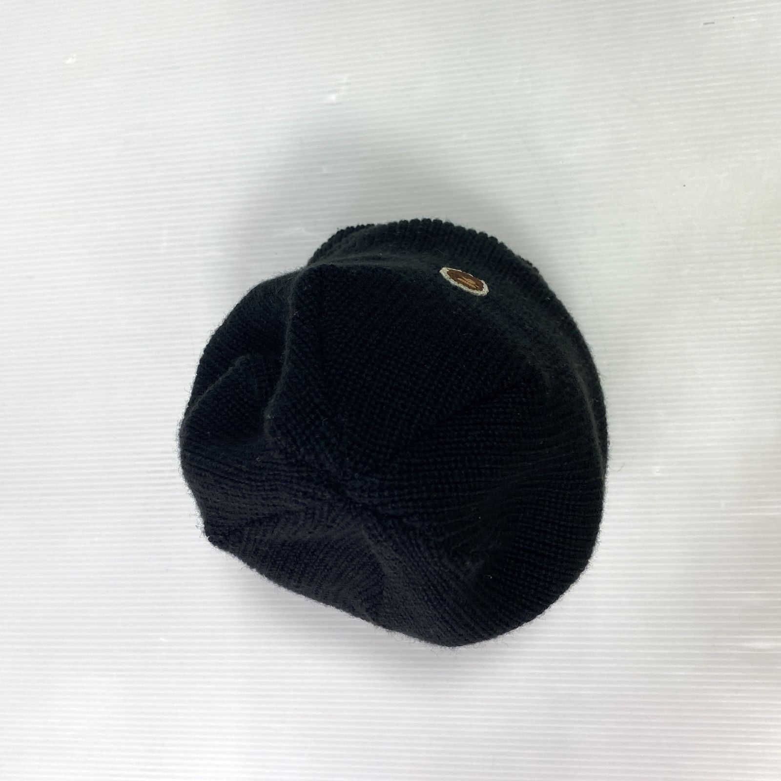 中古品】A BATHING APE アベイシングエイプ ビーニー 黒 帽子 GM