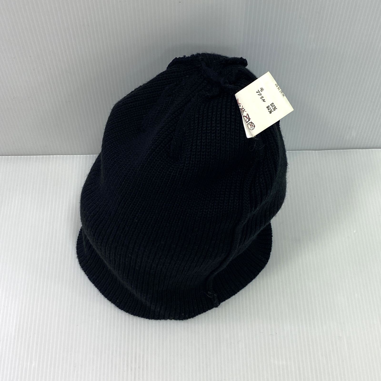 中古品】A BATHING APE アベイシングエイプ ビーニー 黒 帽子 GM