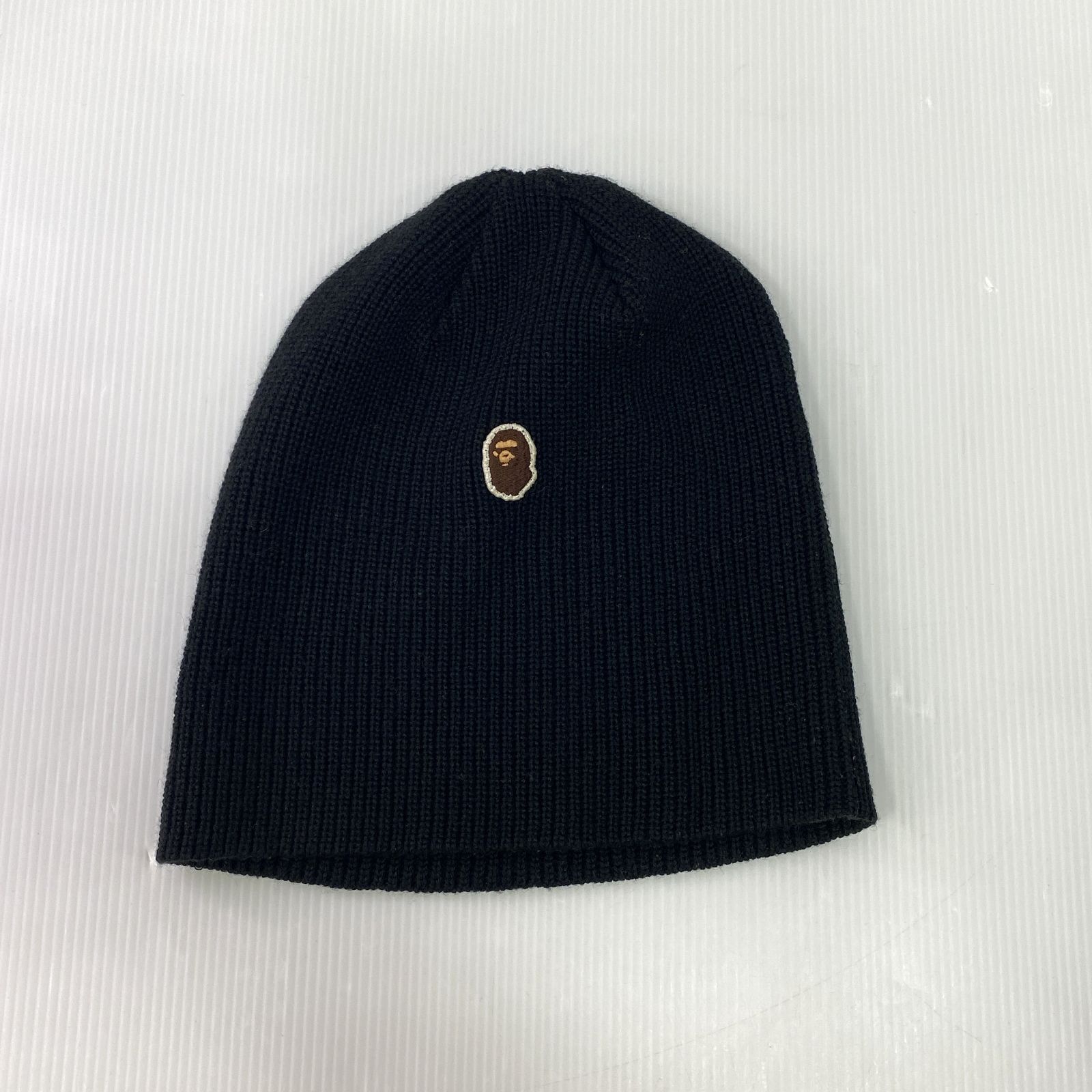 中古品】A BATHING APE アベイシングエイプ ビーニー 黒 帽子 GM
