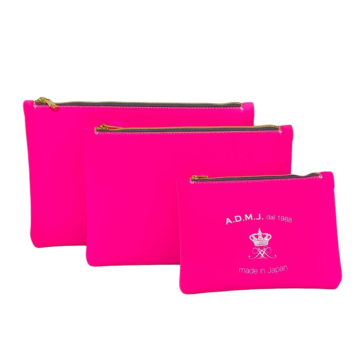 AccessoiresDeMademoiselle ADMJ アクセソワ ドゥ マドモワゼル ポーチ - ピンク ポーチ3点セット