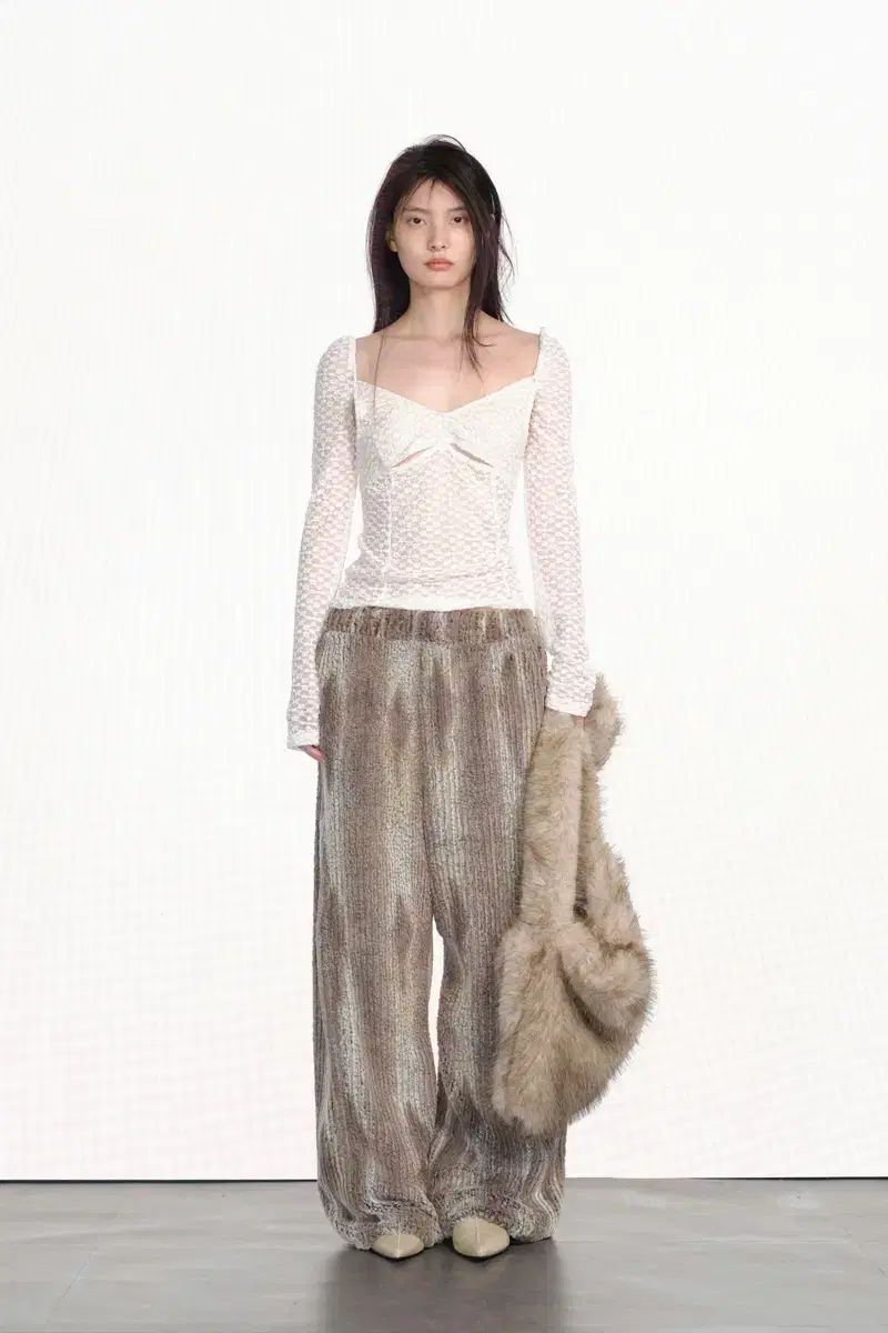 セリック WOOL WIDE BANDING PANTS KHAKI