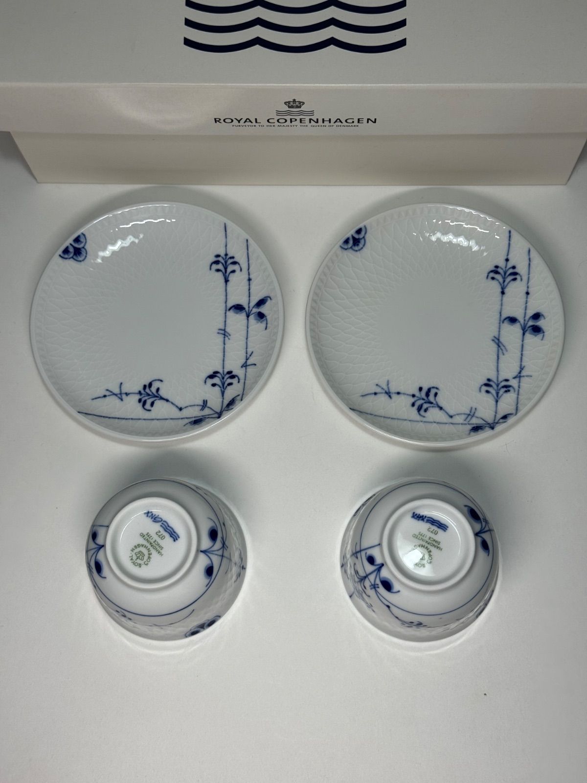 ロイヤルコペンハーゲン ブルーパルメッテ クレセント 湯呑み 2枚