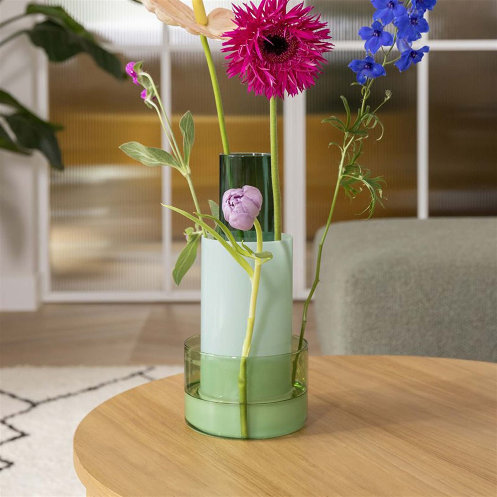 -Klevering アンドクレベリン フラワーベース Amphi Milky 高さ32 cm ガラス製 陶器 花瓶 一輪挿し 149 xVA 001-5