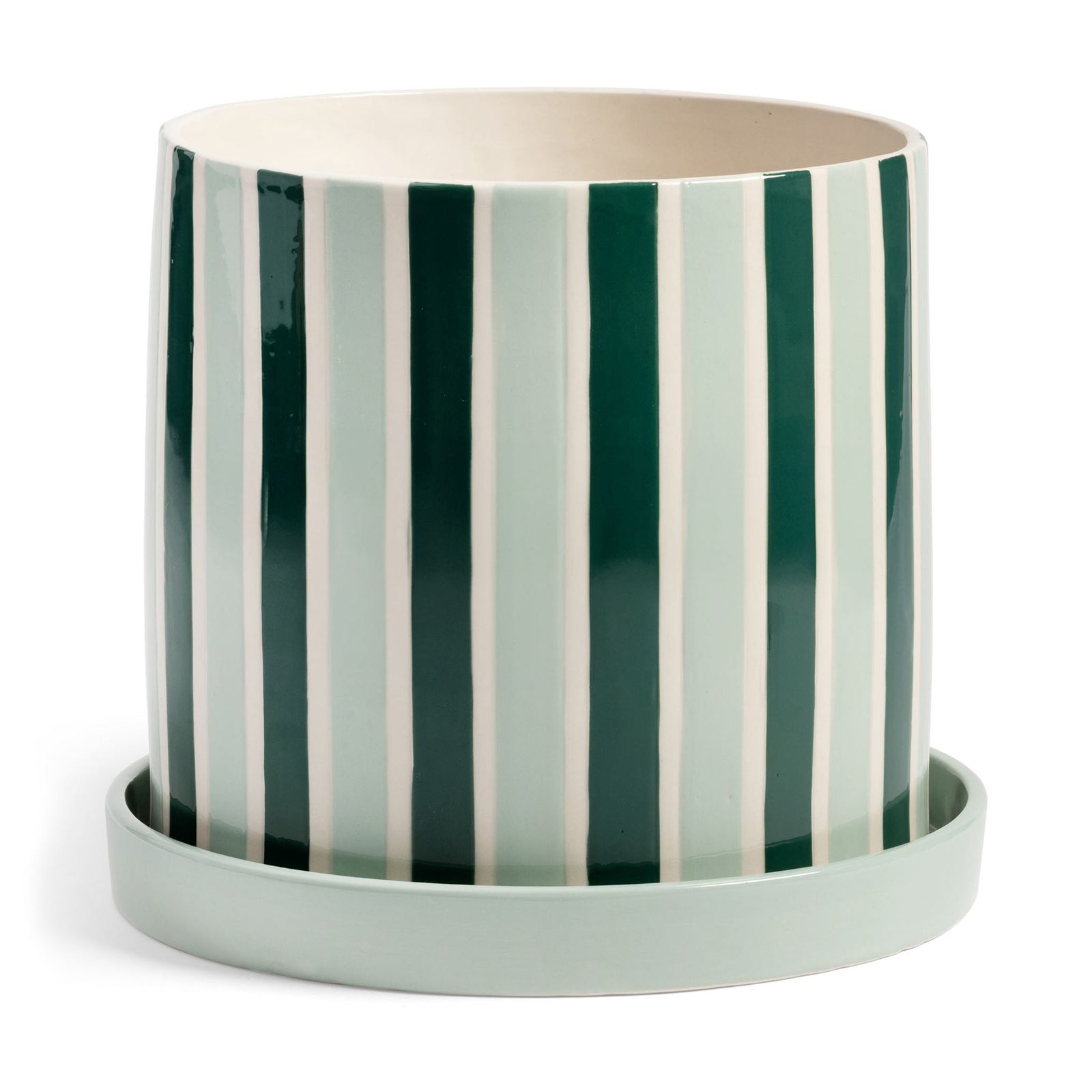Klevering アンドクレベリン プランター ソーサー CRASH STRIPE 高さ21 cm セラミック製 陶器 植木鉢 149 x 2899 06