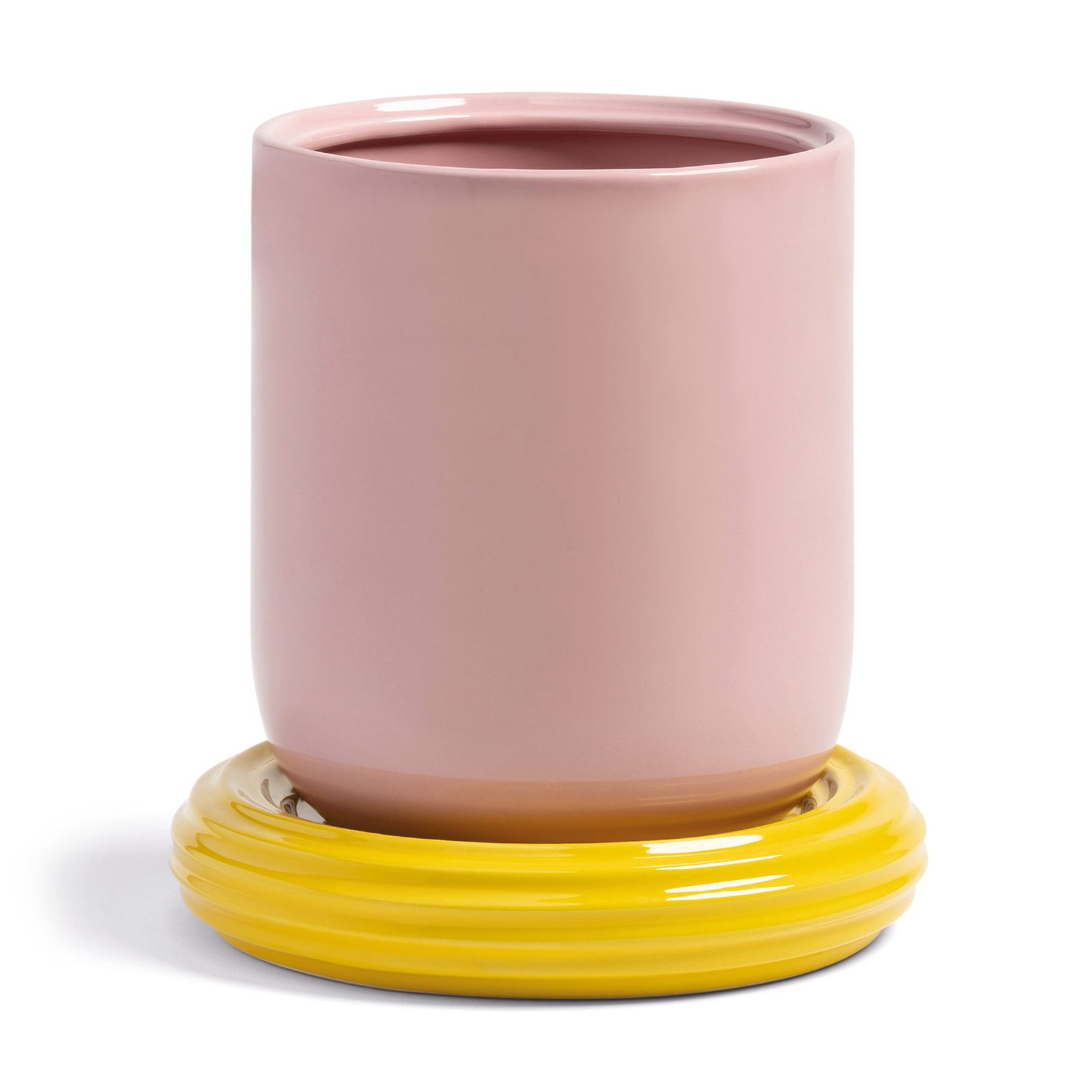 Klevering アンドクレベリン プランター ソーサー CHURROS ピンク 高さ21 cm セラミック製 陶器 植木鉢 149 x 3539 02