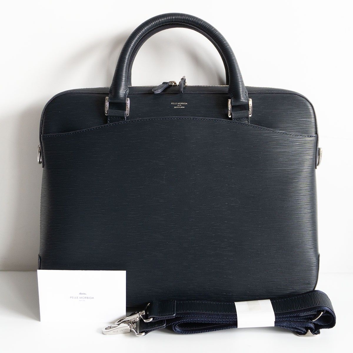 【ペッレモルビダ】 ブリーフバッグ 【ブラック】 極美品】PELLE MORBIDA【CAPITANO 2WAY ブリーフバッグ】 ネイビー