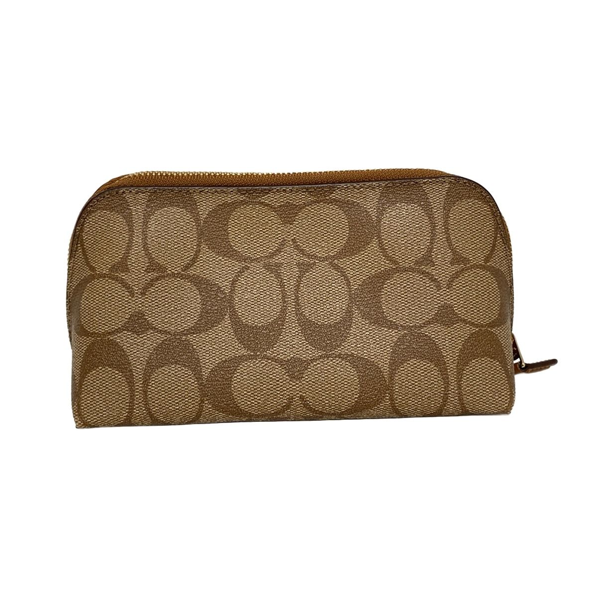 COACH コーチ ポーチ シグネチャー柄 F53385 カーキ