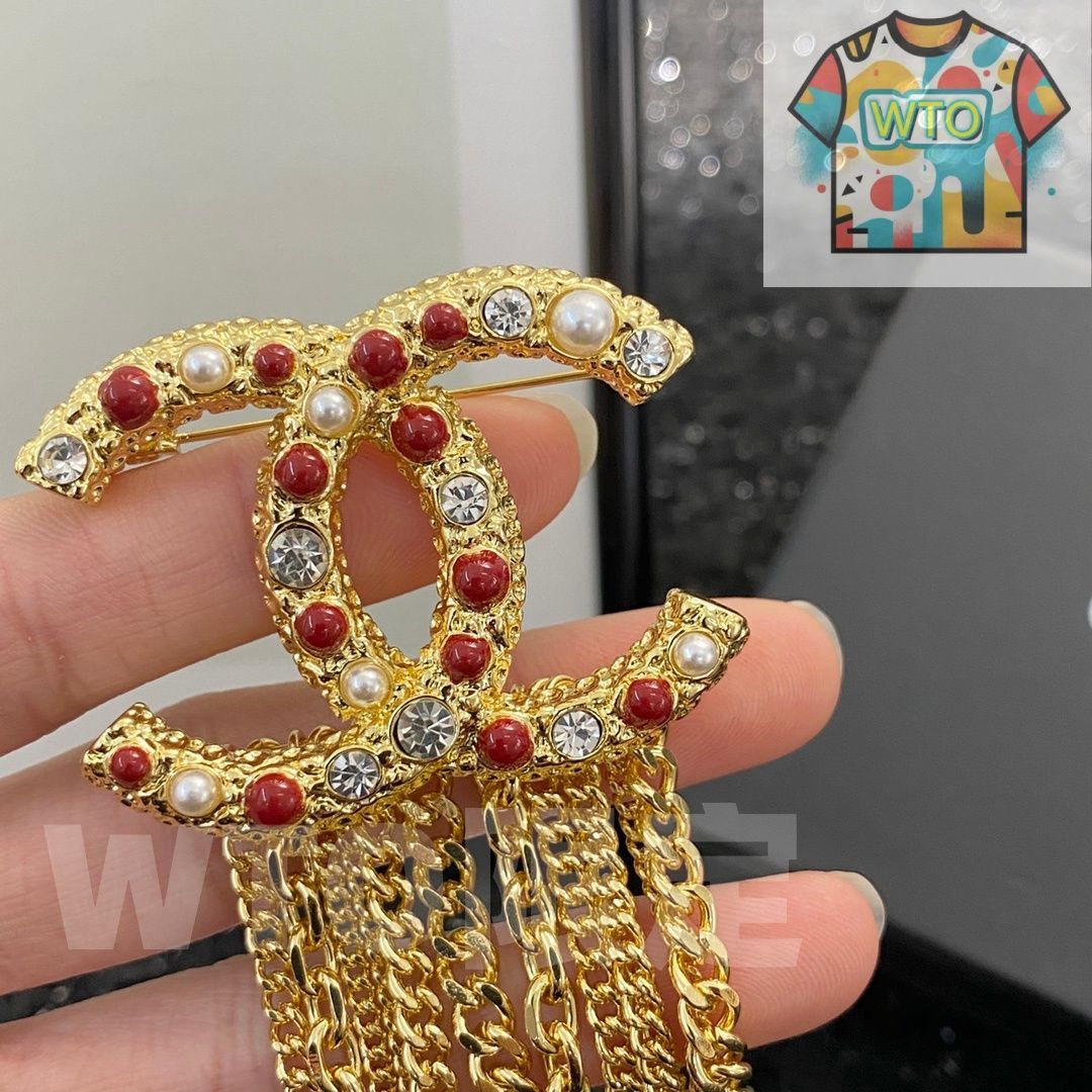 チェーン フランス式ブローチ