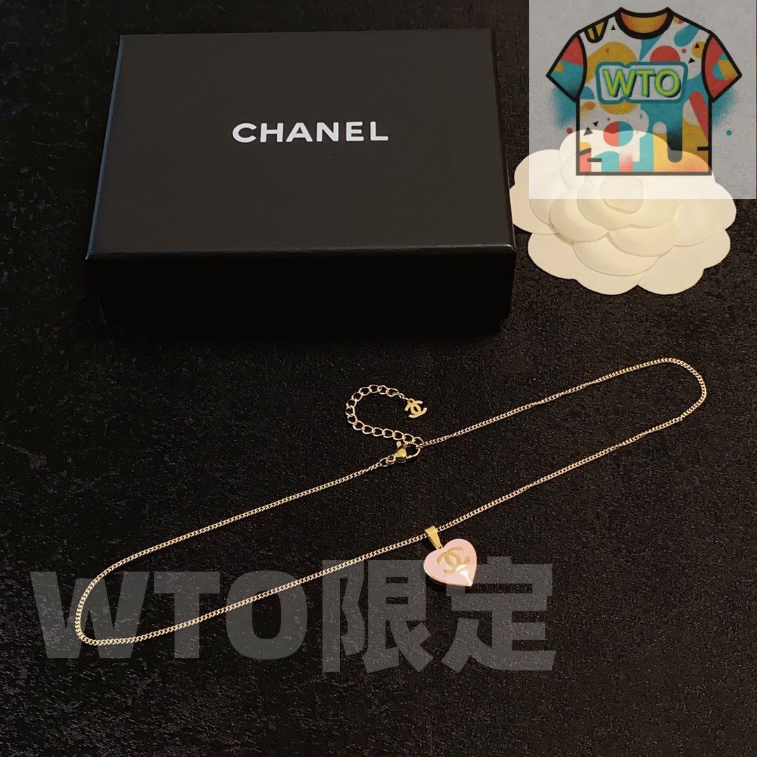 ピンクハートネックレス