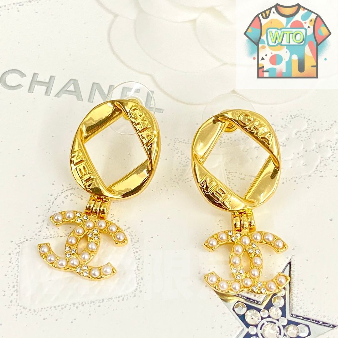 WTO通販 CHANEL シャネル 24 年 丸形ヴィンテージ メタル イヤリング -WTO輸入-KIC 86