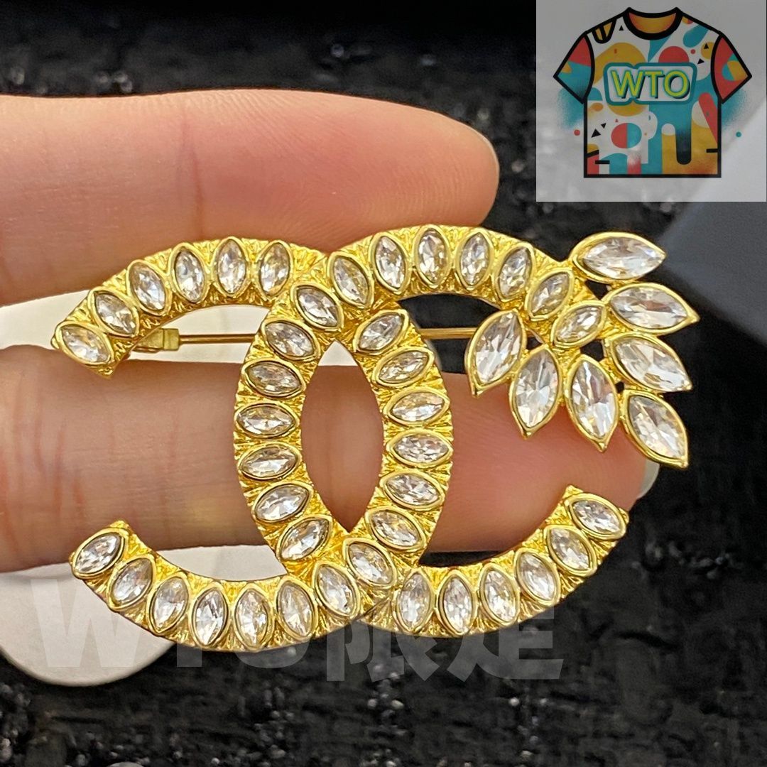  WTO通販 CHANEL シャネル 22 年 金色麦穂ダイヤブローチ -WTO輸入-LTI 76 イヤリング ノンホールピアス アクセサリー