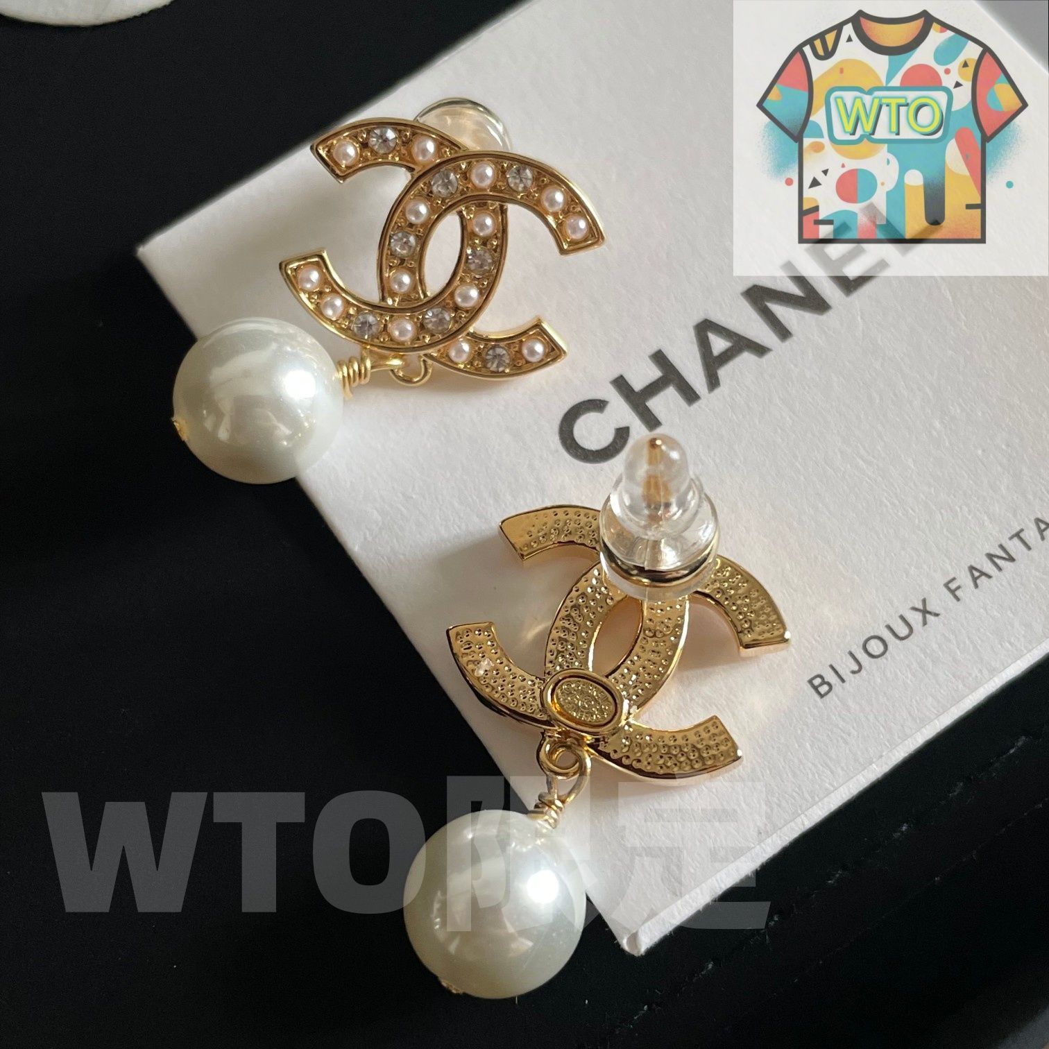  WTO通販 Chanel ダブル C イヤリング オリジナルリプリカロゴ 在庫 価格-WTO輸入-GGR 88 イヤリング ノンホールピアス アクセサリー