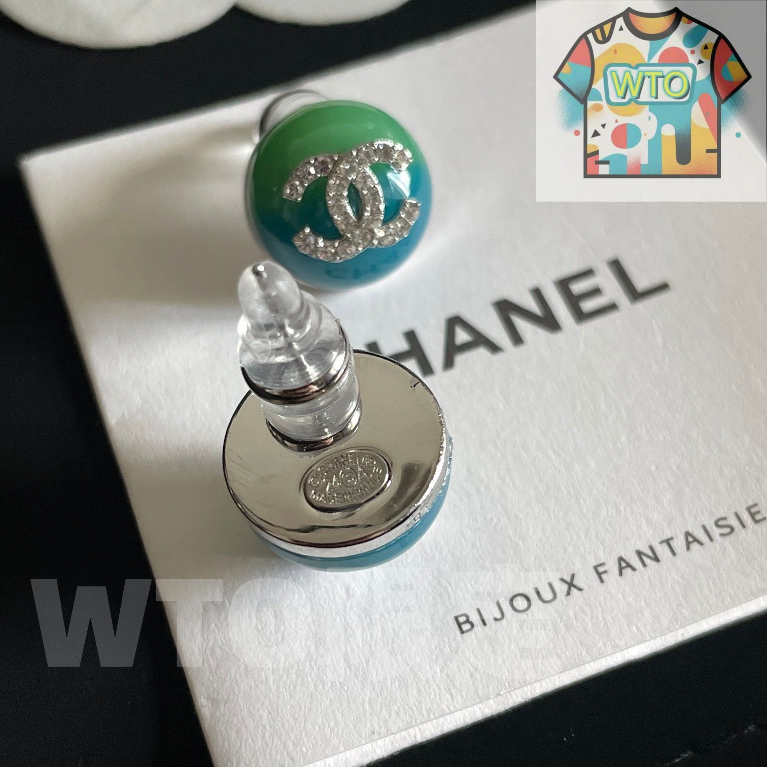  WTO通販 Chanel ダブル C イヤリング オリジナルリプリカロゴ 在庫 価格 WTO輸入 ACX 45 イヤリング ノンホールピアス アクセサリー