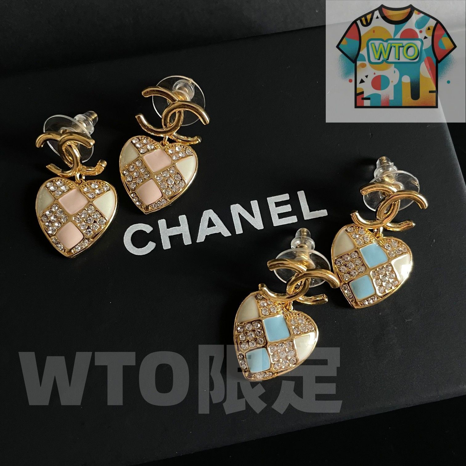  WTO通販 CHANEL ヴィンテージ ダブル C ピアス 在庫 価格 -WTO輸入-SQQ 77 イヤリング ノンホールピアス アクセサリー