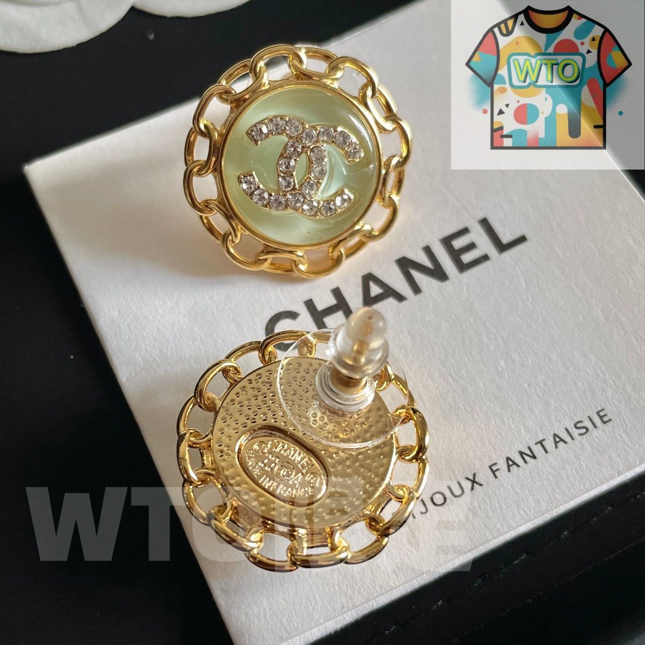  WTO通販 CHANEL ヴィンテージ ダブル C ピアス 在庫 価格 -WTO輸入-EMV 86 イヤリング ノンホールピアス アクセサリー