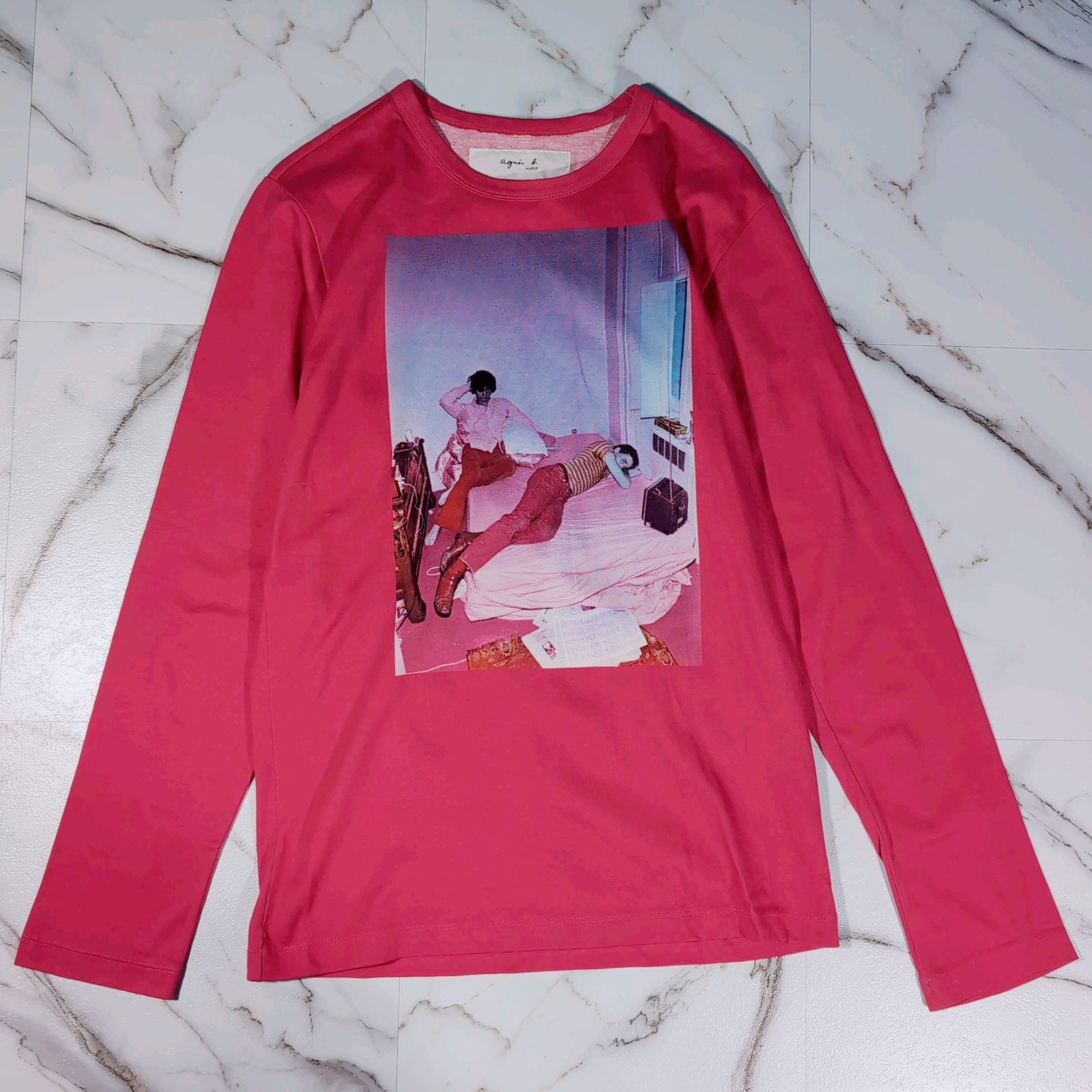 06 AW 00 s y 2 k agnes b Bande a part 写真展 BILLY NAME L TEE 0 XS ピンク