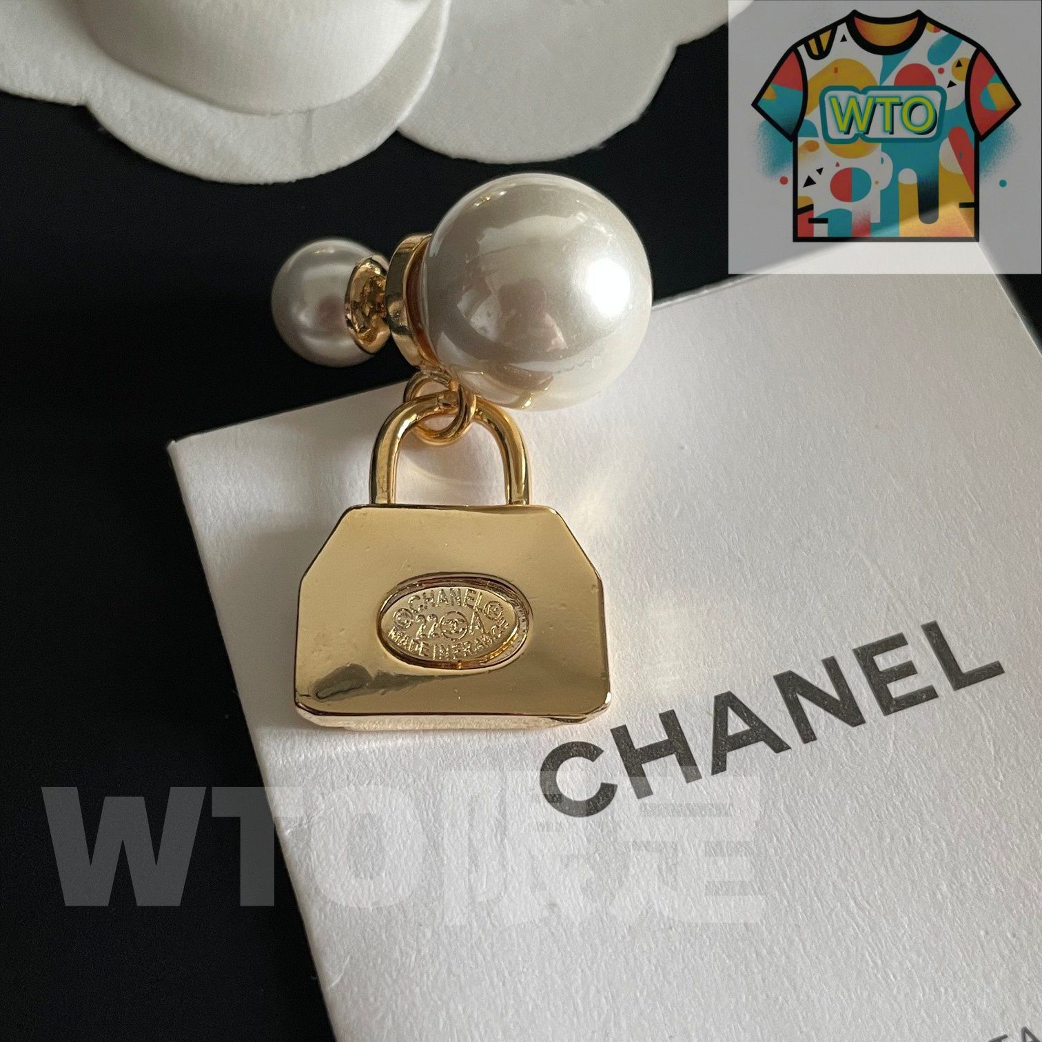  WTO通販 CHANEL ヴィンテージ ダブル C ピアス 在庫 価格 -WTO輸入-TOW 80 イヤリング ノンホールピアス アクセサリー