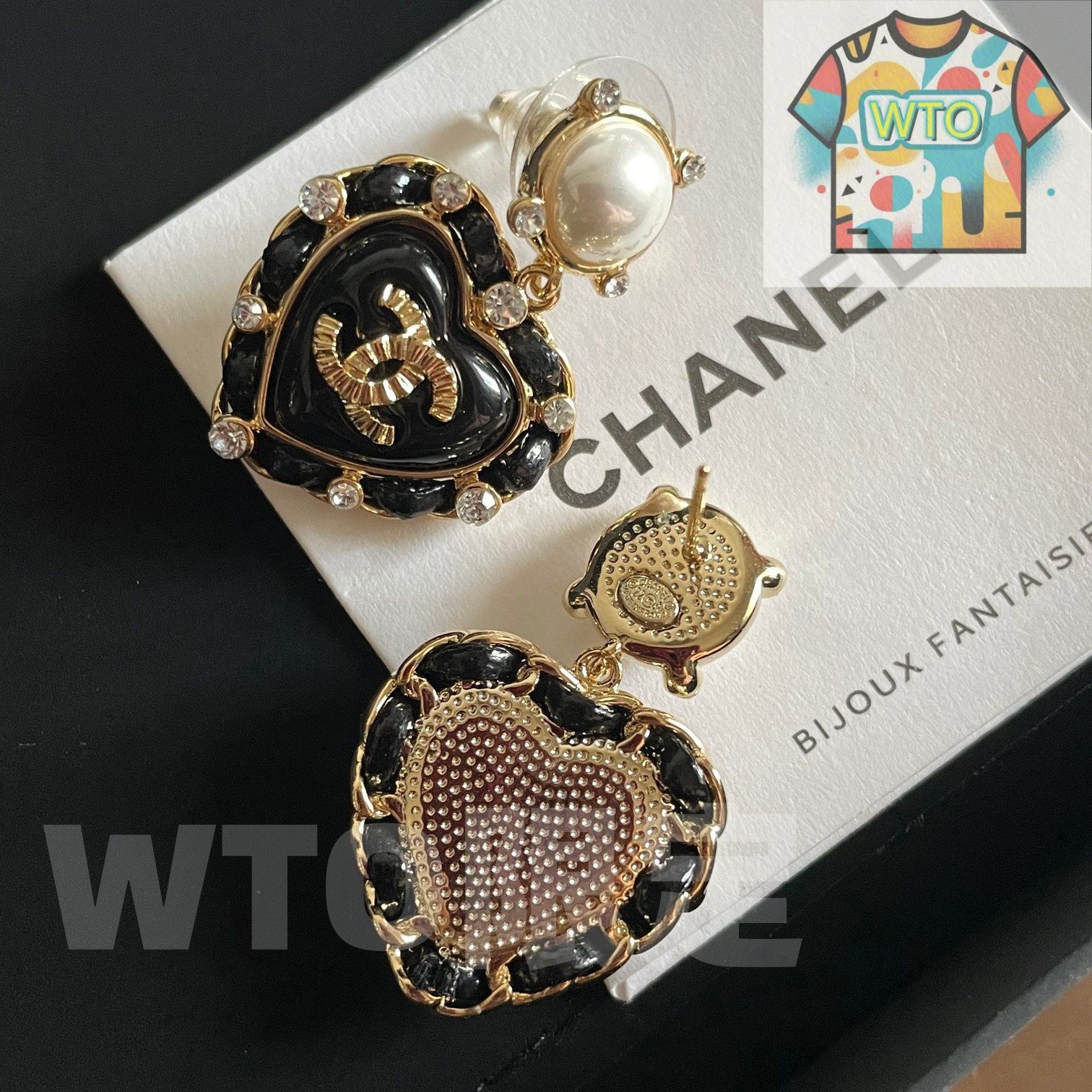  WTO通販 Chanel ダブル C イヤリング オリジナルリプリカロゴ 在庫 価格 WTO輸入 XPV 84 イヤリング ノンホールピアス アクセサリー