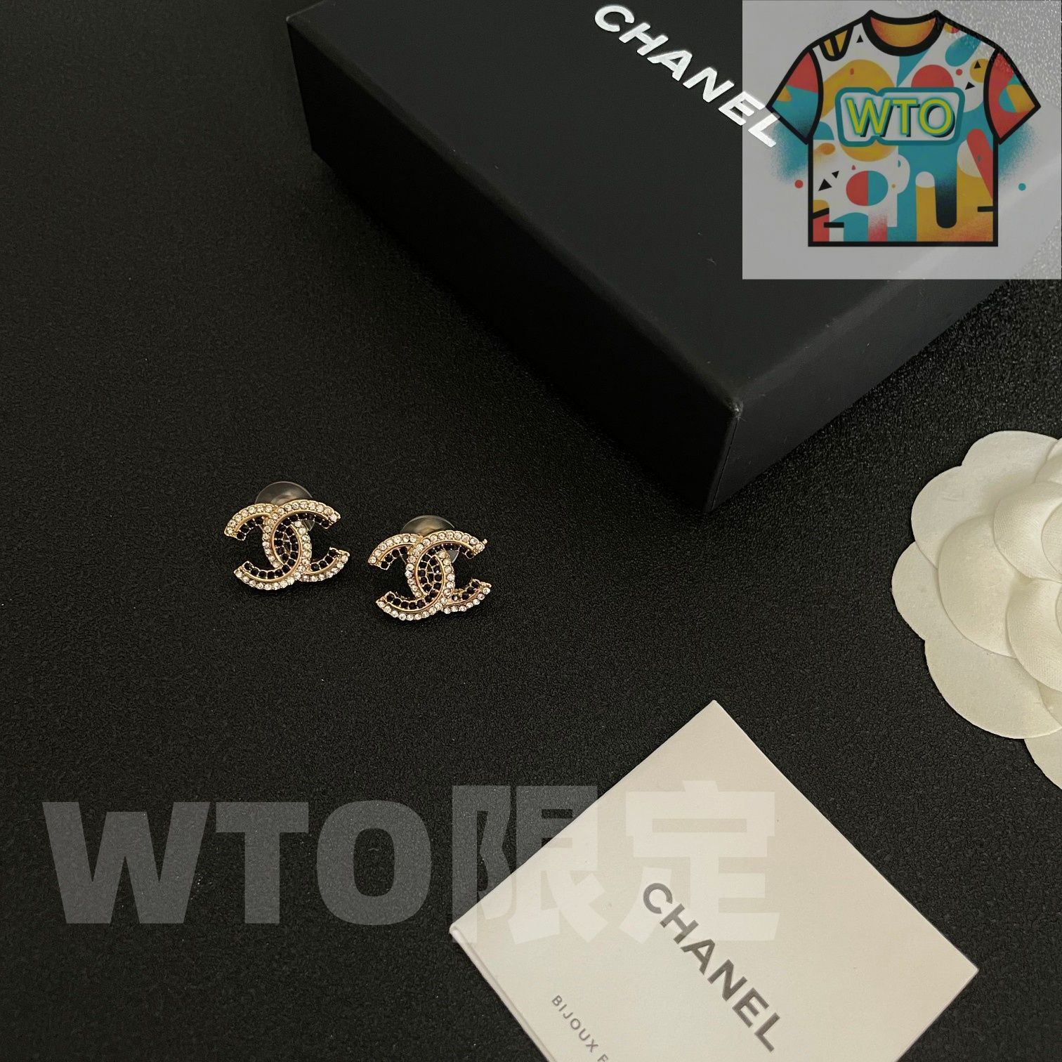  WTO通販 CHANEL シャネル ダブル C イヤリング オリジナルロゴリプリカ 在庫 価格 -WTO輸入-FBV 12 イヤリング ノンホールピアス アクセサリー
