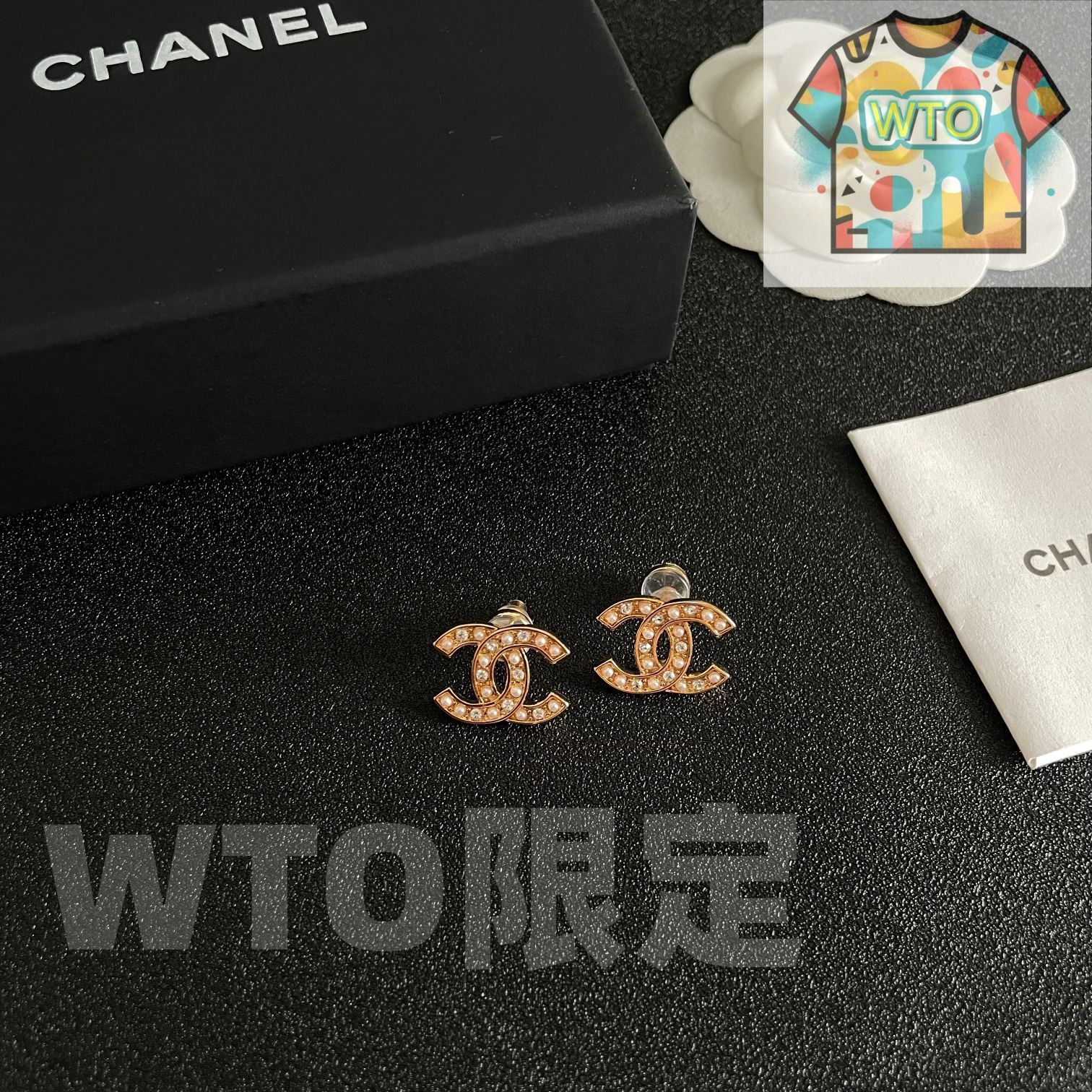  WTO通販 CHANEL シャネル ダブル C イヤリング オリジナルロゴ再現 在庫 価格 -WTO輸入-HOC 11 イヤリング ノンホールピアス アクセサリー