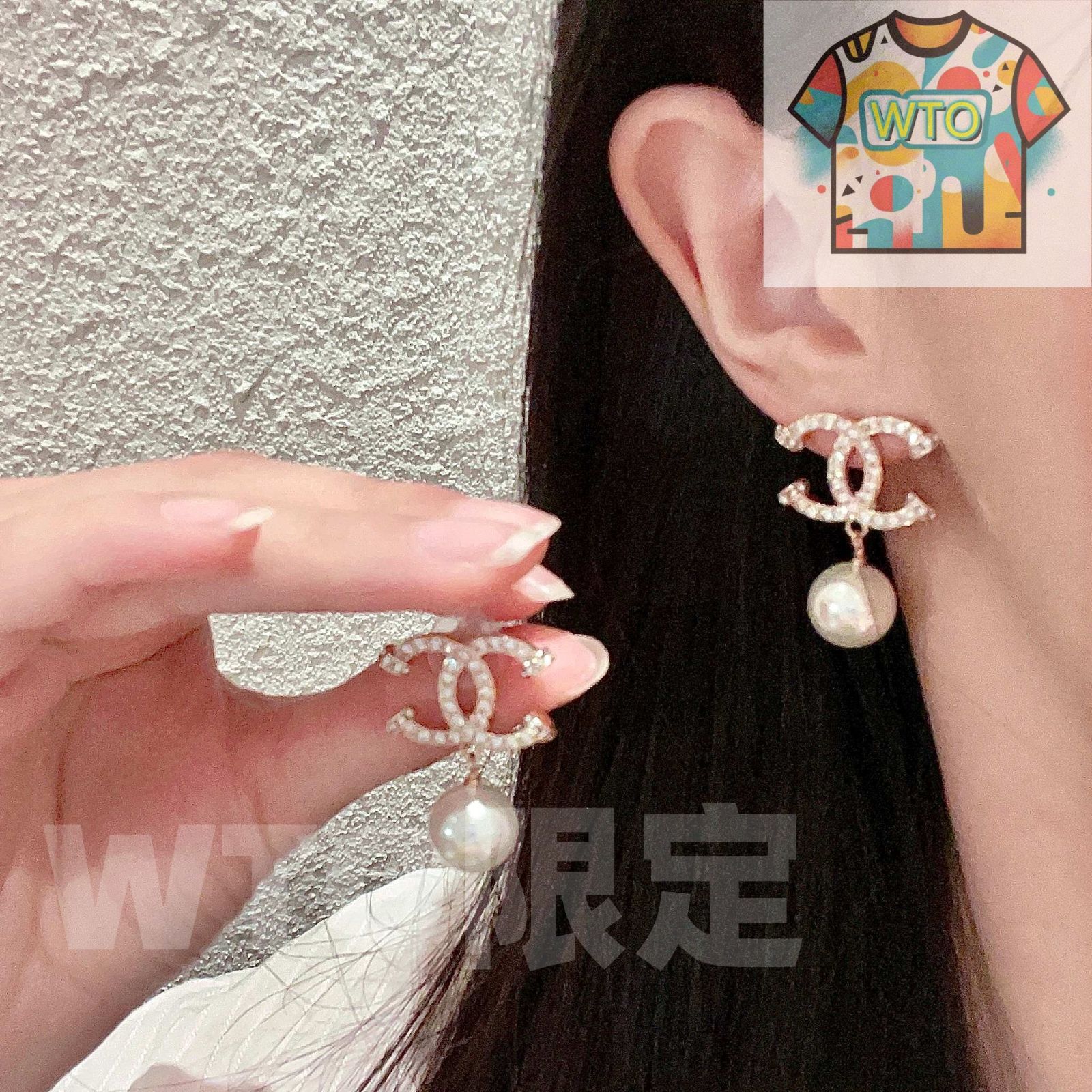 WTO通販 Chanel ダブル C イヤリング オリジナルリプリカロゴ 在庫 価格-WTO輸入-MWG61