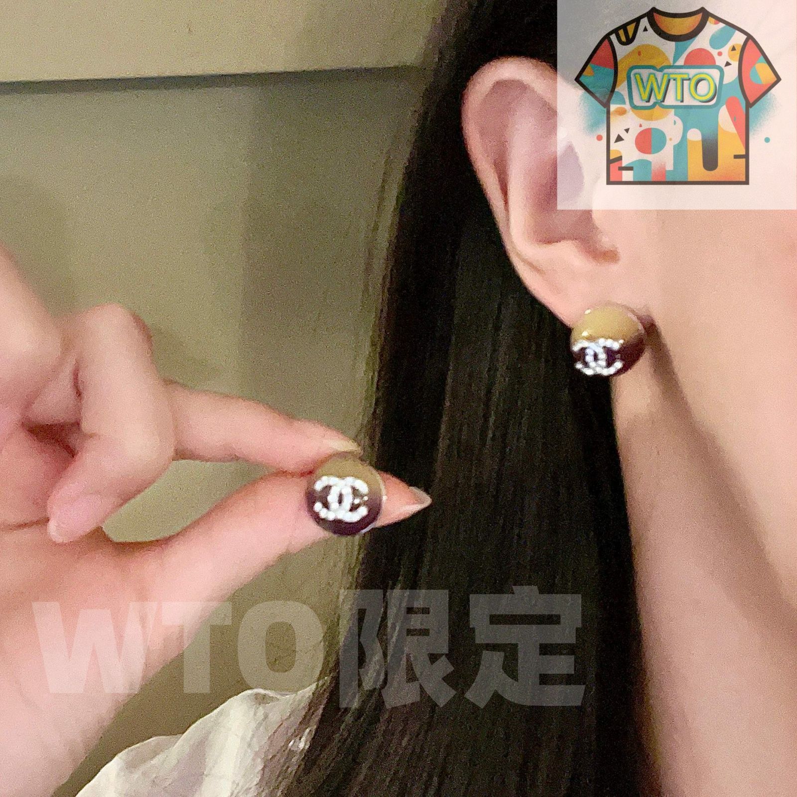 WTO通販 Chanel ダブル C イヤリング オリジナルリプリカロゴ 在庫 価格-WTO輸入-UHG31