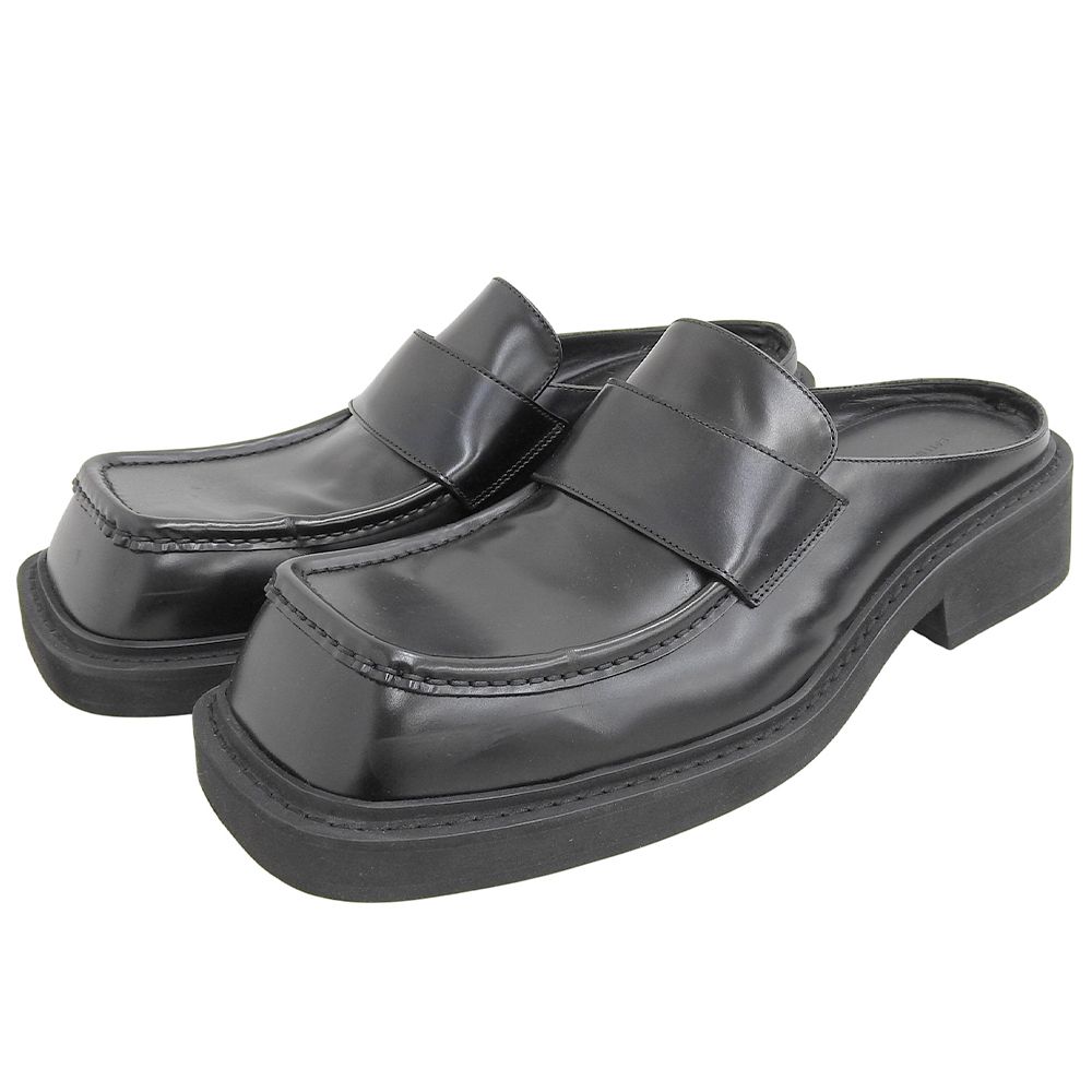 BALENCIAGA バレンシアガ スクエアトゥ インスペクター ミュール シューズ メンズ ブラック43 693778 43