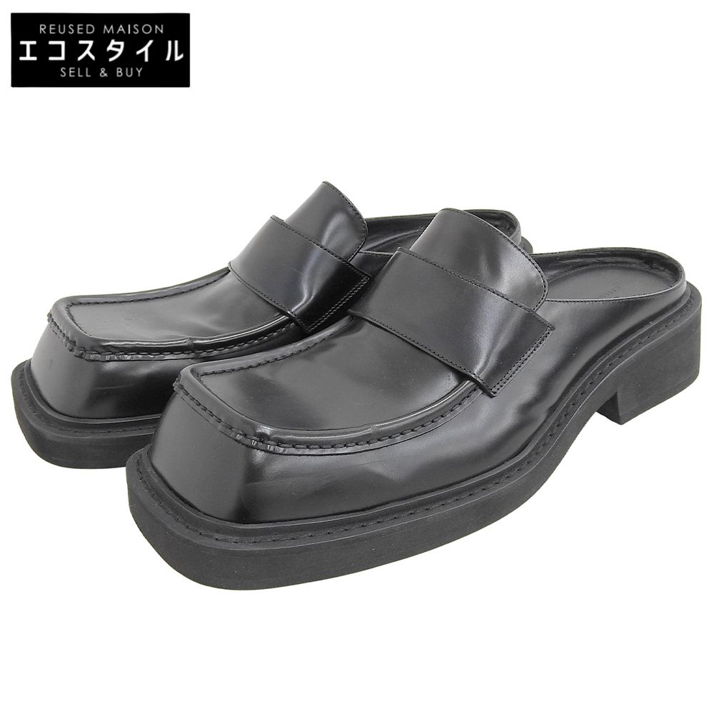BALENCIAGA バレンシアガ スクエアトゥ インスペクター ミュール シューズ メンズ ブラック43 693778 43