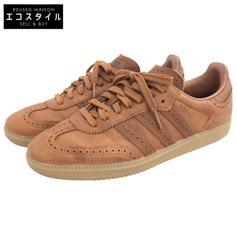 adidas アディダス サンバOG ブローグ ローカットスニーカー レザー シューズ メンズ ブラウン 26cm JI3232 8 US