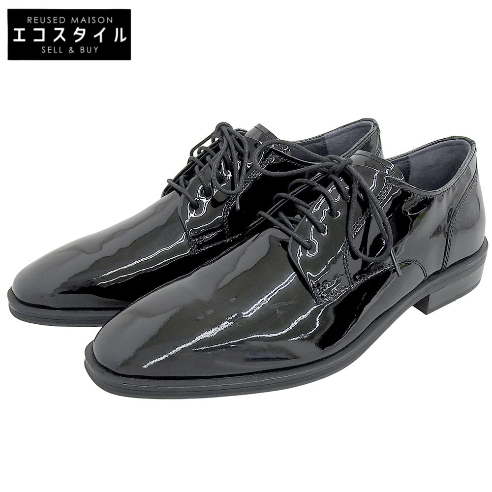 Cole Haan コールハーン ドーズ グランド プレーントゥ パテントレザー オックスフォード シューズ メンズ 黒 25.5cm C31185 8 US