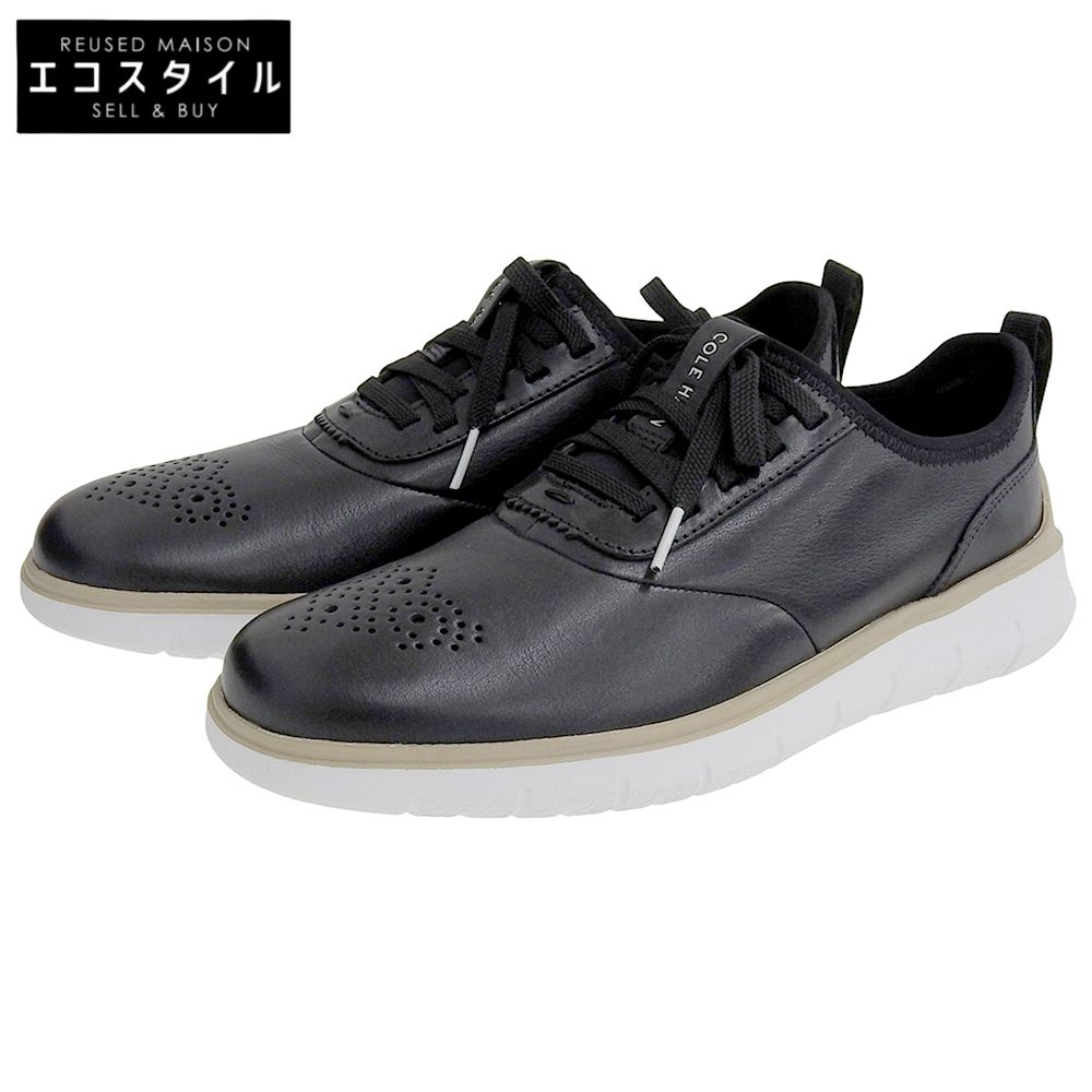 Cole Haan コールハーン ジェネレーション ゼログランド メダリオン レザー スニーカー シューズ メンズ ブラック 25.5cm C31495 8 US