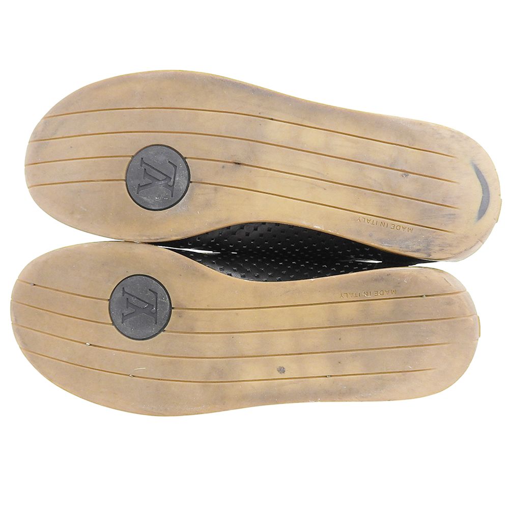  LOUIS VUITTON ルイヴィトン レザー パンチング スニーカー シューズ レディース ブラック 38 04年 その他 靴