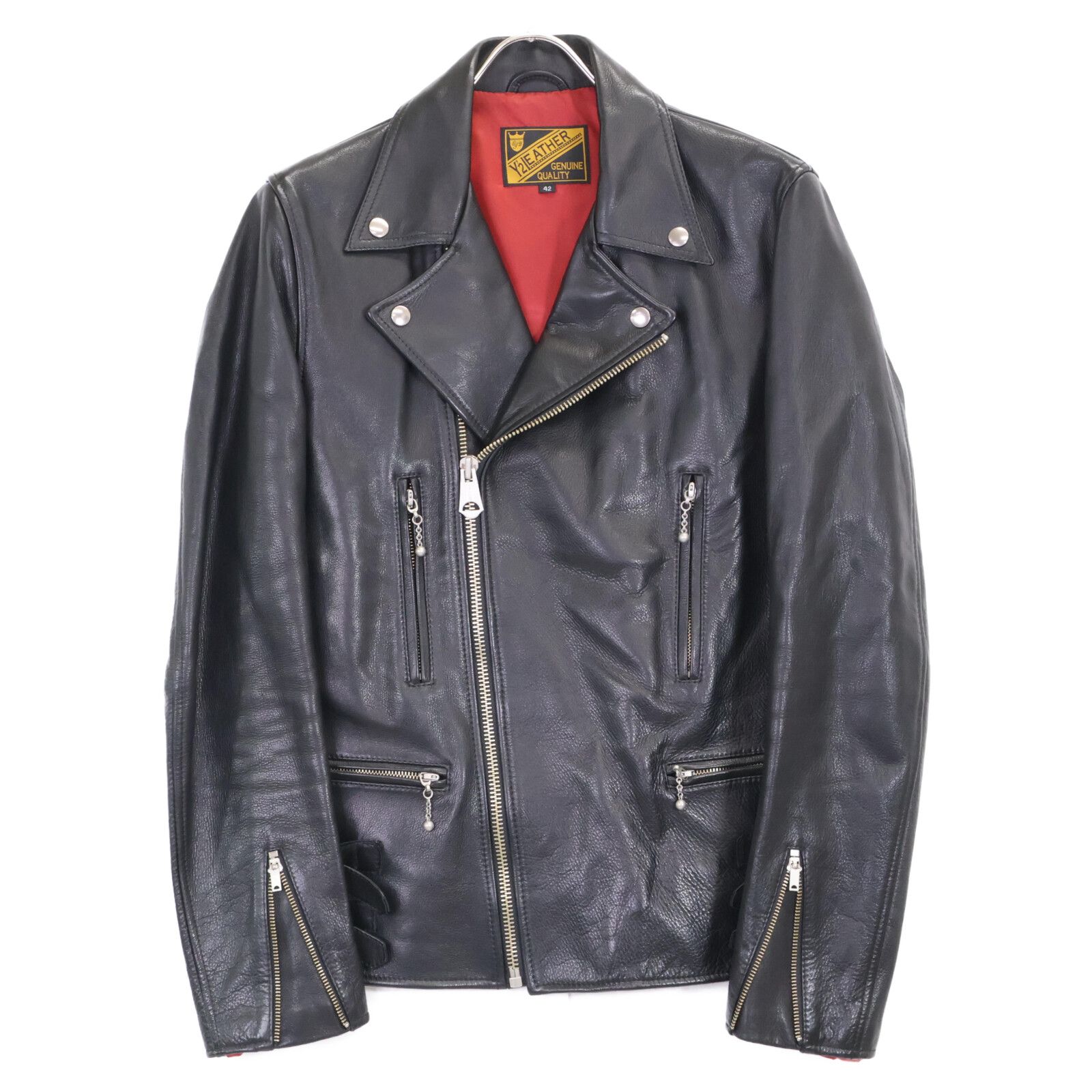 ZARA ラムレザー ダブルライダースジャケット ブラック 羊革 本革 ZARA